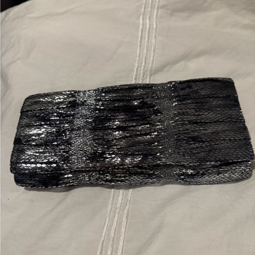 Elegant Black & Silver Clutch